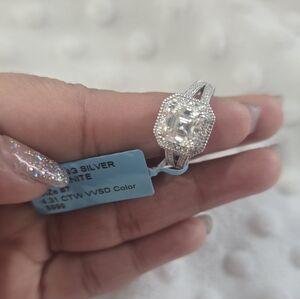 Size 7 4.3ct MOISSONITE In S925 Silver Women's Ring